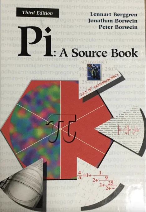 Image of cover of source book of mathematical works: "Pi: A Source Book"