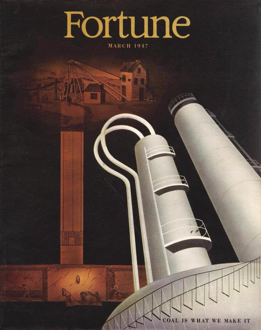 ‘Matthew Leibowitz (1918-1974) was born in Philadelphia. He studied at night in the certificate programme at the Philadelphia Museum School of Industrial Art. From 1942 he art directed and consulted for several firms including IBM, RCA Victor, Sharp and Dohme, Spalding, Container Corporation of America, General Electric, N. W. Ayer and Son, The International Red Cross and others. His work is in the collections of the Museum of Modern Art, The Denver Art Museum and the Musee National d’Art Museum, Paris. Between 1941 and 1959 he received 163 gold medals and other awards.’
https://poulwebb.blogspot.com/2021/01/fortune-magazine-part-4.htm