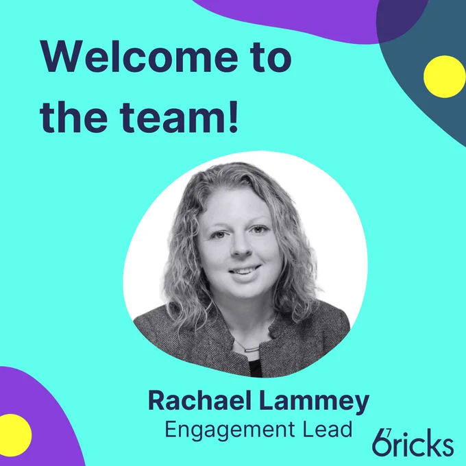 Picture of Rachael Lammey with the text 'welcome to the team Rachael Lammey Engagement Lead'