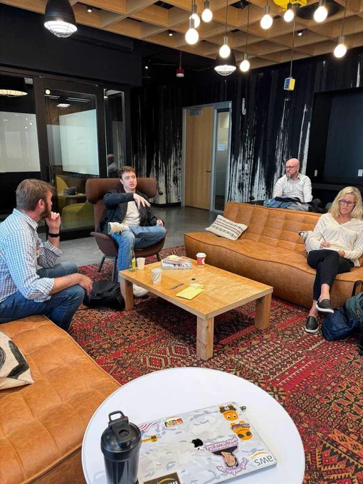 Thorn Tech and AWS team members brainstorming