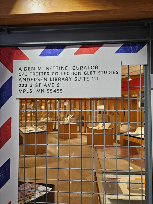 Archival materials in the new Tretter exhibit, "Dear Community"