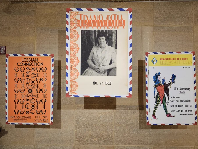 Archival materials in the new Tretter exhibit, "Dear Community"