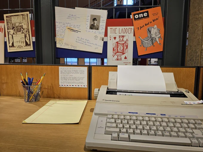 Archival materials in the new Tretter exhibit, "Dear Community"