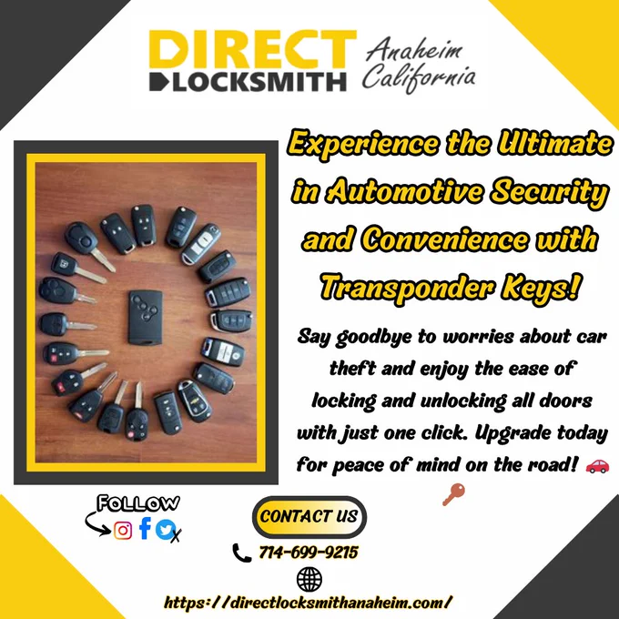 👇 | Contact us at:
☎ | 714-699-9215
🌐 | Visit https://directlocksmithanaheim.com