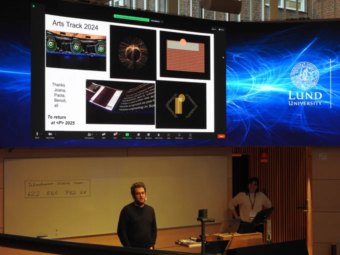 Luke Church announcing that the Arts Track will also be part of <Programming> 2025