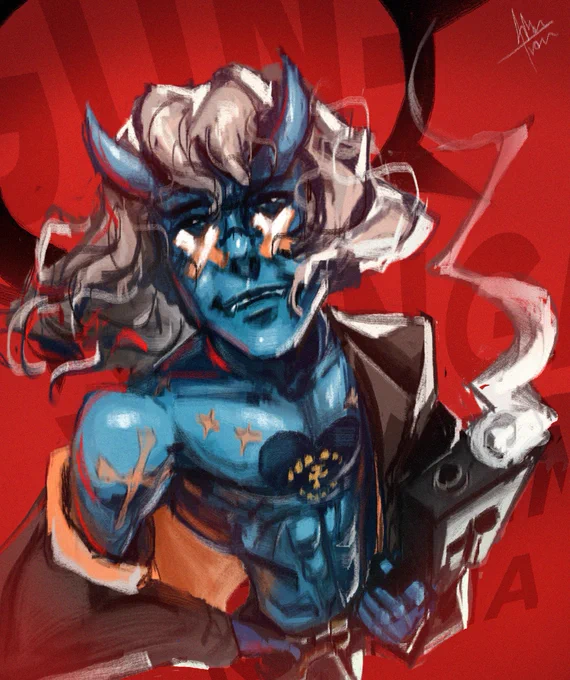 suepr cool blue guy
