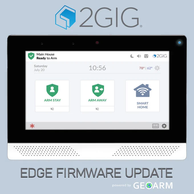 GeoArm is thrilled to announce that Alarm.com and Nice North America (2GIG) are committed to enhancing your 2GIG EDGE security system with the latest firmware update.