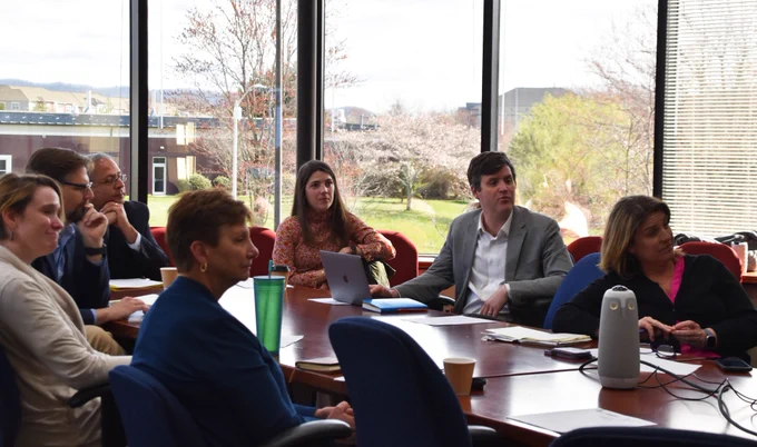 Philip Agee, professor of Building Construction at Virginia Tech and assistant director for the Center for Housing Research, speaks to the CECE Advisory Board project about an Appalachian Regional Commission project his center is working on with CECE.