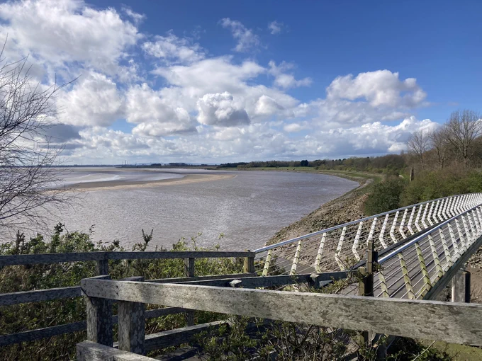 View over the River Mersey in the sunshine