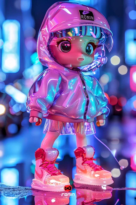 Artwork by Ronin Graphics • 3d model of a girl wearing plastic jacket 