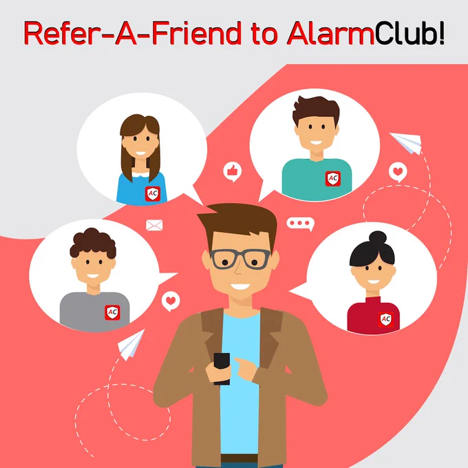 AlarmClub's Refer-a-Friend program is the perfect way to share the love of our alarm monitoring services. Tell your friends and family to earn some rewards!