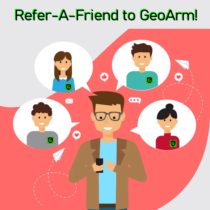 GeoArm's Refer-a-Friend program is the perfect way to share the love of our alarm monitoring services. Tell your friends and family to earn some rewards!
