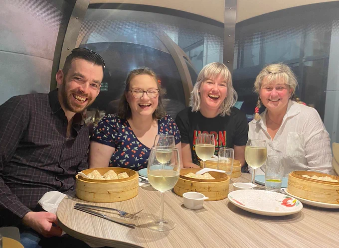 The rest of some of the #NIdoc crew in the Dumpling Library