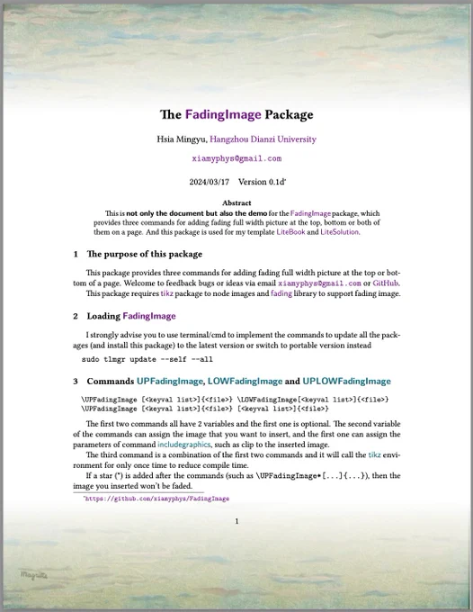 Example of package output