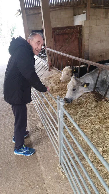 Home Instead Client enjoying a visit to Standalone Farm