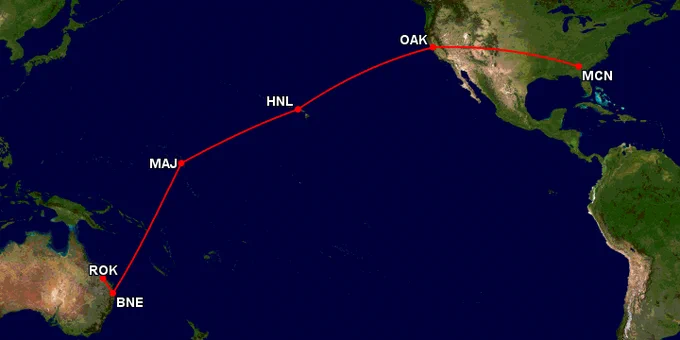 Ferrying E190 Parts to Australia