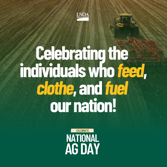 Celebrating the individuals who feed, clothe, and fuel our nation! Celebrate National Ag Day.