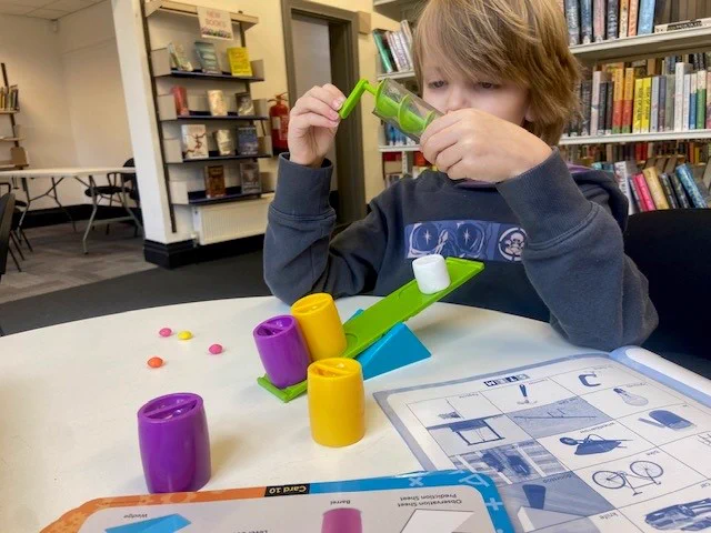 child taking part in experiment