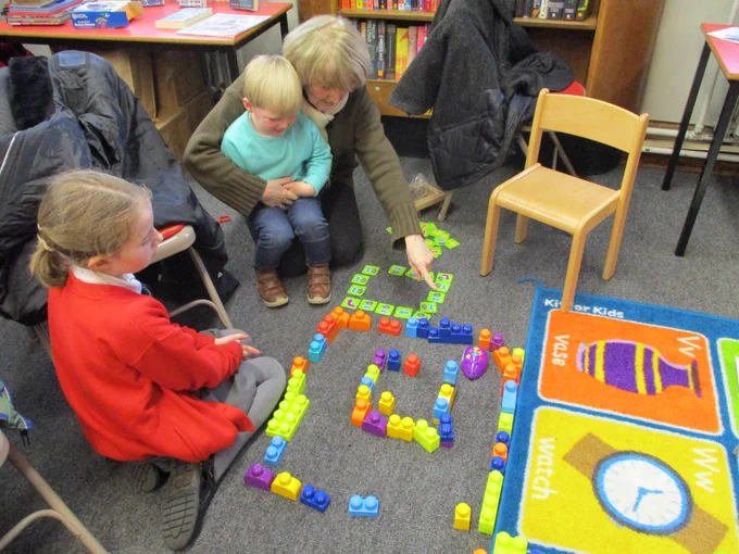 robot mouse racing around duplo