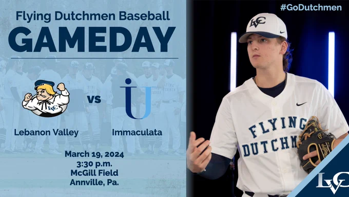 LVC Baseball gameday graphic March 19, 2024