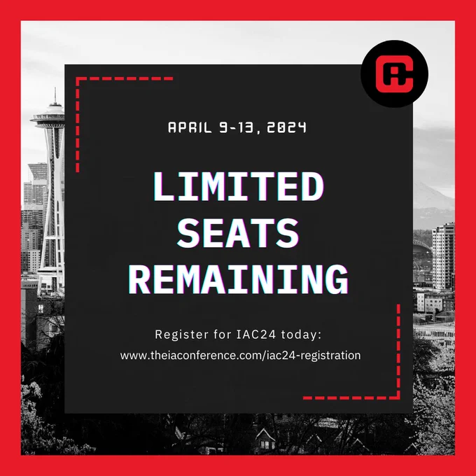 Limited seats remaining for IAC24. Book your ticket today!