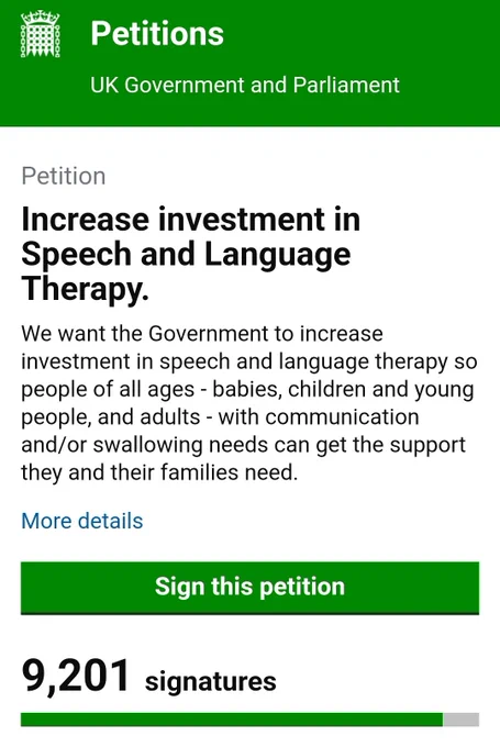 Screenshot of the #InvestInSLT petition.
