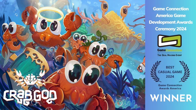 Crab God won the "Best Casual Game" Award 2024!
