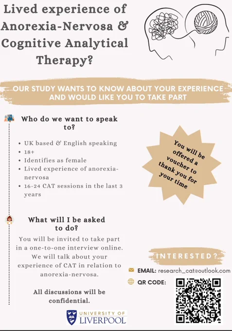 STILL RECRUITING 🗣️🗣️🗣️

Another week of recruitment is well underway so if you’re eligible & interested, please consider joining others in sharing your experience in the hope of improving care ✨
