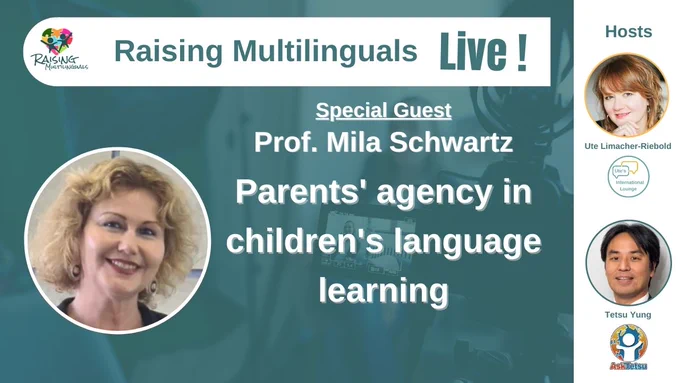 We know that when we raise our children with multiple languages, it is important to find effective strategies to manage those languages.
It is not only about determining "who speaks what language with whom and when". Parents' language beliefs, their experiences and expectations play a crucial role too.
Mila Schwartz defined home language strategies as "deliberate strategies aimed to manage "language input, and to control its quality and quantity in each family context and practice" (Schwartz 2020, 196).

How does proactive home language maintenance look like?
How can we efficiently use multiple languages at home and all keep motivated to use them?
What is the parent's agency when it comes to our children's early language learning?
What should parents be aware of when supporting the children's home language skills?

Prof. Mila Schwartz will share insights about the Parents' agency in children's language learning and their interaction with Early Childhood Educators and Care.