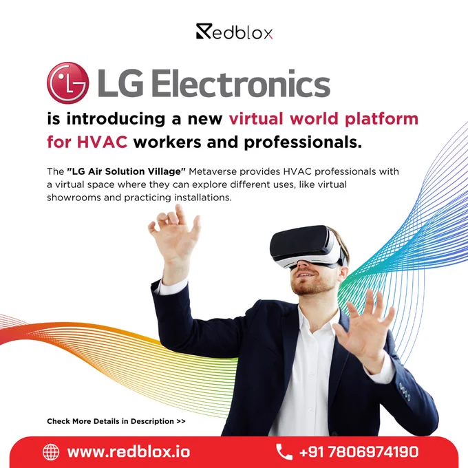 The platform, called "LG Air Solution Village," provides a virtual space where HVAC professionals can experience things like virtual showrooms and practice installations.

LG wants to use its virtual platform to let business clients see new LG Air Solution products, like THERMA V air-to-water heat pumps and MULTI VVRF systems. 

LG says that digital versions of the products provide precise information, helping business clients understand them better.

LG might also be starting to explore XR solutions more deeply.
