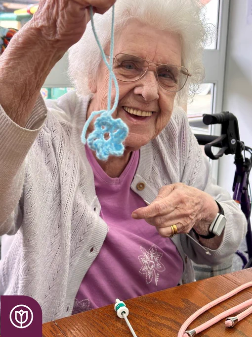 coming together to make forget me nots for Dementia week 2024 #thinkDementia #dementiAwareness