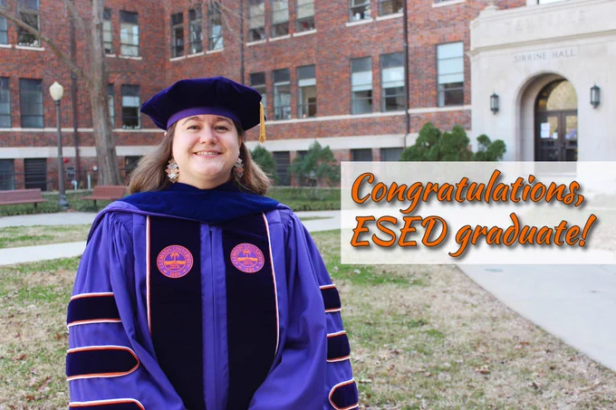 A picture of Dr. Jenny Brown, December 2023 ESED graduate!
