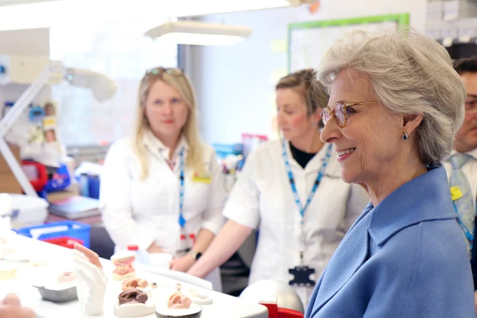 HRH The Duchess of Gloucester visited King’s College Hospital to meet staff and patients connected with the Trust’s Dental Institute on Tuesday, 19 March 2024.
