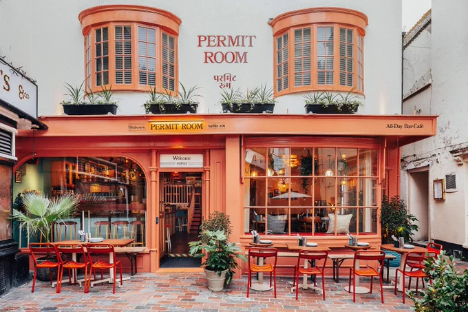 Photo of the entrance to Permit Room in Brighton. 