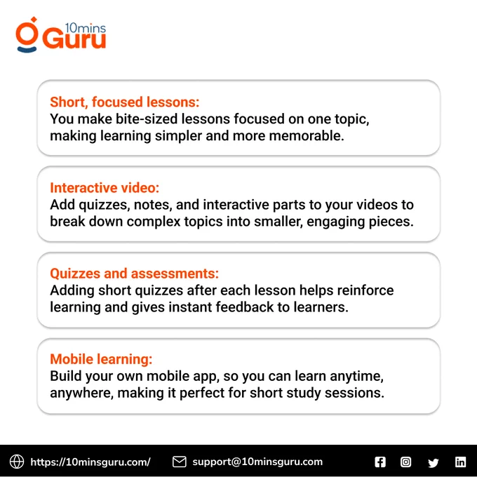 Microlearning, Microlearning Strategies, Video learning, Knowledge, Mobile learning, Learning process, Resource sharing