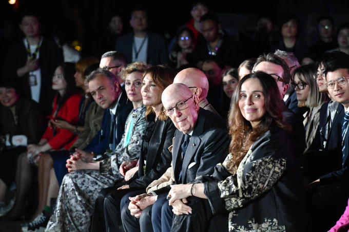 Ospiti di Milano durante la cerimonia di apertura della Shenzhen-Milan Lifestyle Week a Shenzhen, nella provincia meridionale cinese del Guangdong, ieri 19 marzo 2024.