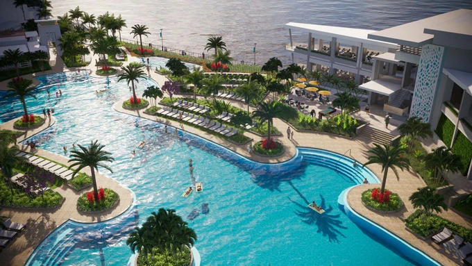 Image of a swimming pool at the Sunseeker Resort.