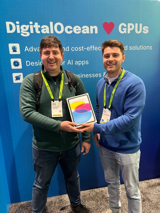 Our first winner,  Konstantin Taletskiy from Axle Informatics
