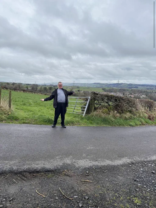 Martin walking in the countryside. 
