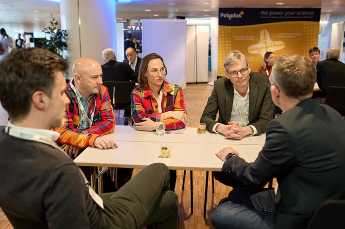 Martin Kerr, Disa Tehler, and Casper Wilstrup in conversation at RNA Leaders.