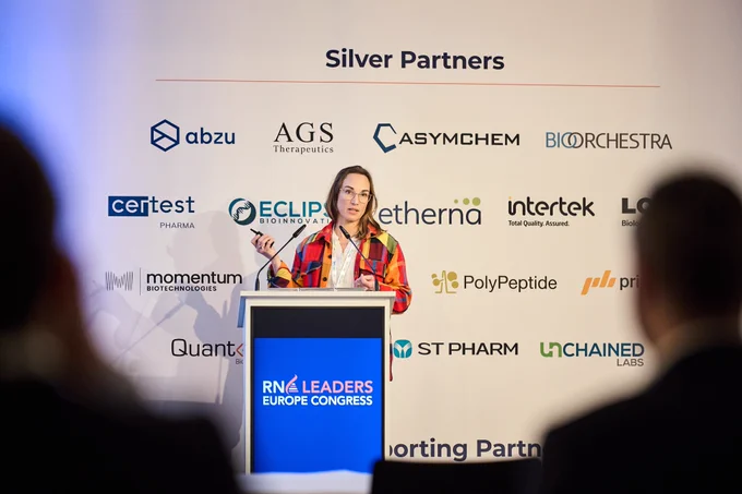 Disa Tehler, PhD, Head of RNA Therapeutics at Abzu, presenting at RNA Leaders.