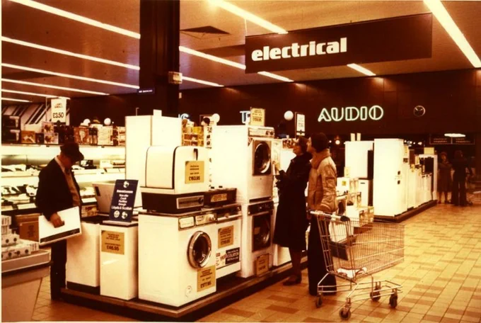 Photograph of interior of Washington Savacentre: electrical department