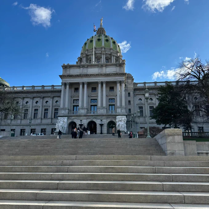 Pennsylvania state capitol building at Harrisburg