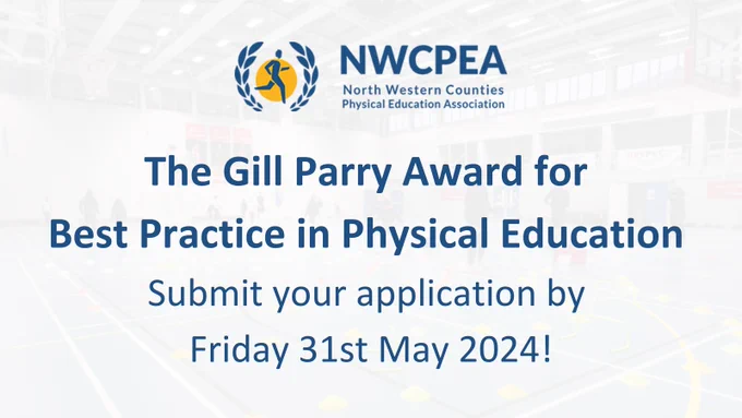 A flyer which promotes The Gill Parry Award for Best Practice in Physical Education.
