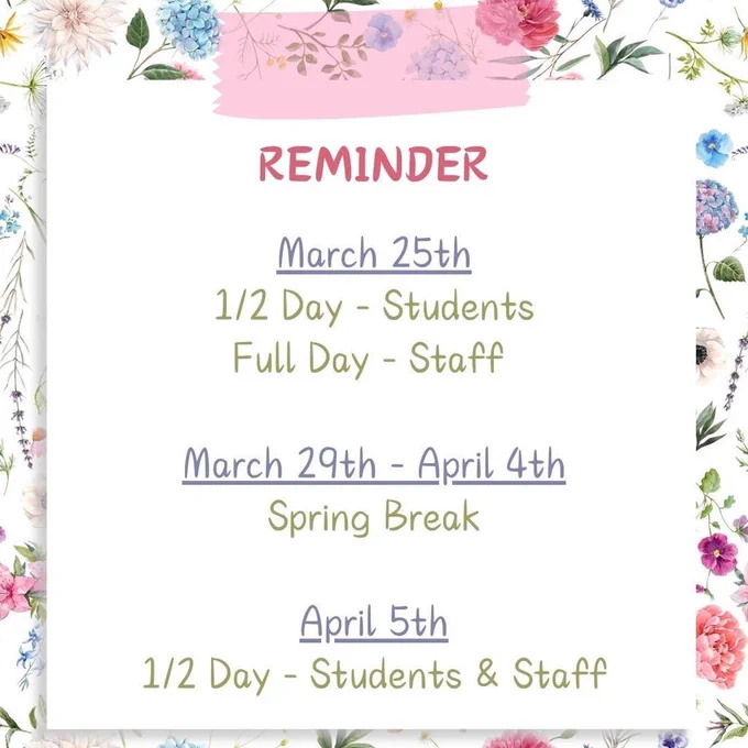 reminder dates
