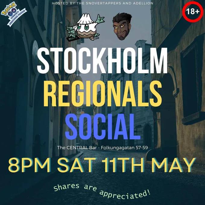 An unofficial social for the PlayPokémon Swedish Regional Championships!