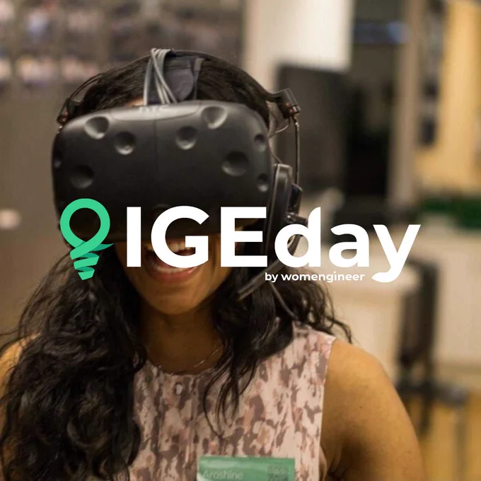 IGEday Promotional Photo. Individual with a VR headset on. 