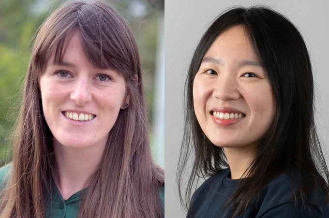 This year's Heinz Maier-Leibnitz Prize goes to Claire Donnelly (left) in Dresden and Eugene Kim in Frankfurt (right)