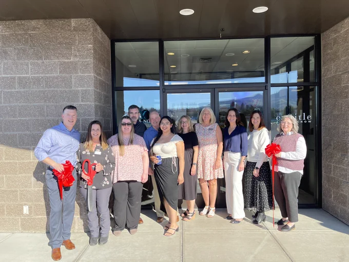 Wenatchee Open House 2024 Ribbon Cutting in front of building at 250 Penny Road