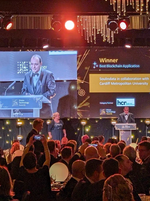 Soulindata Ltd & Cardiff Met accepting award